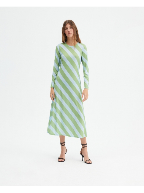 Vestido midi Slide verde