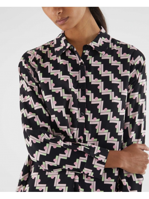 Vestido camisero geométrico