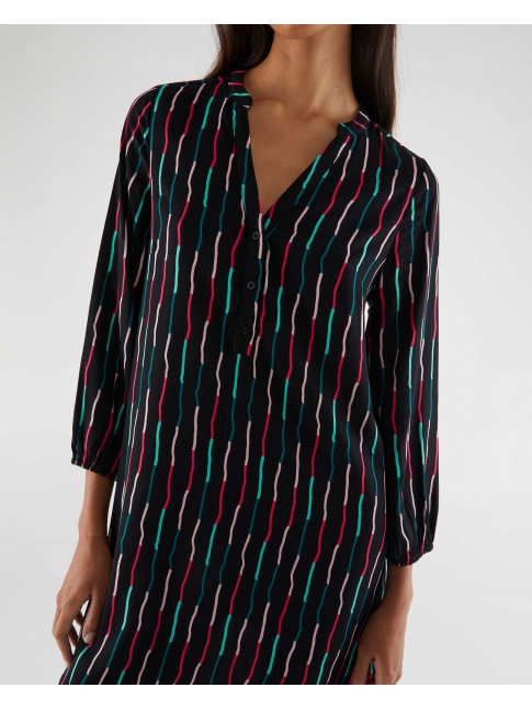 Vestido estampado rayas