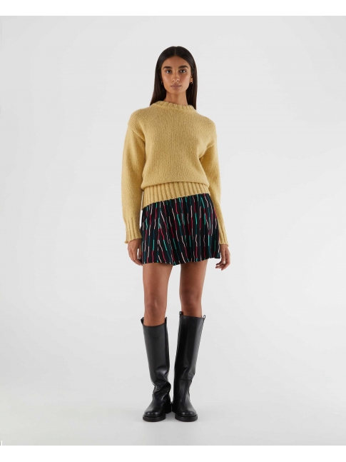 Falda corta estampada rayas