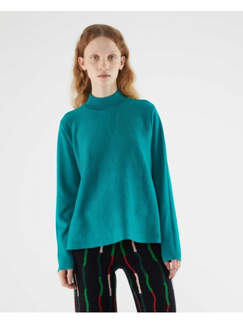 Jersey evasé cuello subido OI23 verde