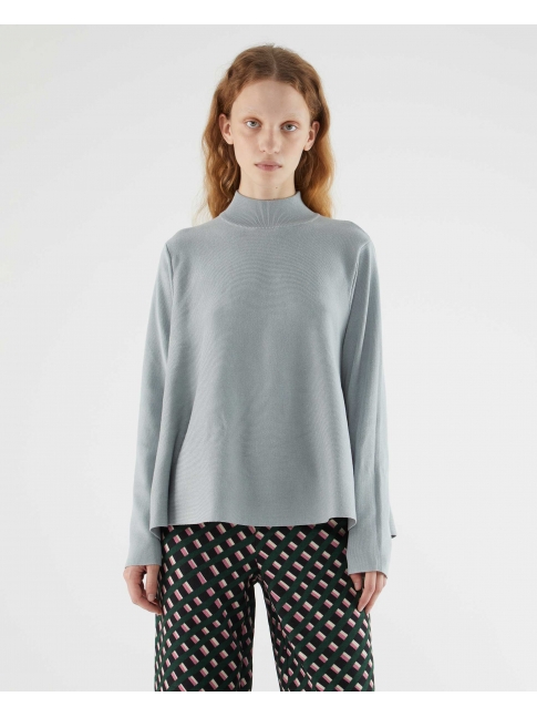 Jersey evasé cuello subido OI23 gris