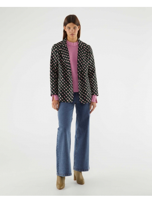 Blazer estampado geométrico