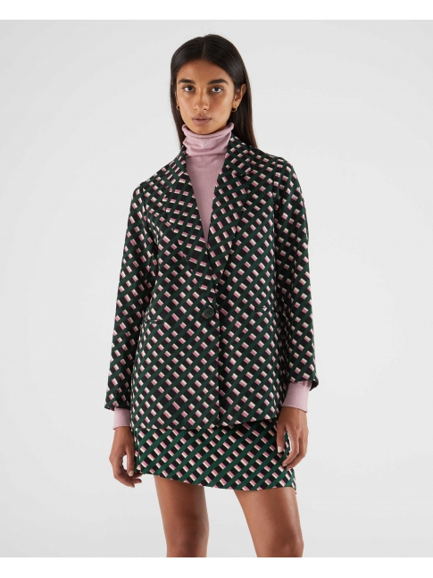 Blazer estampado geométrico