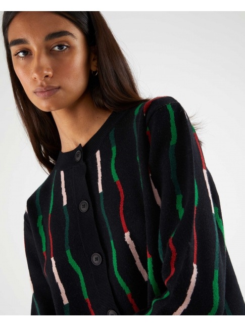 Cardigan punto rayas