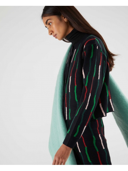Cardigan punto rayas
