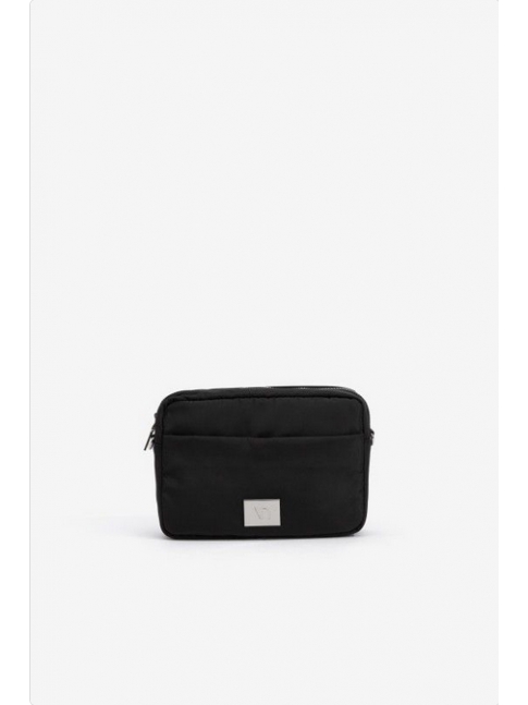 Bandolera nylon chapa negra
