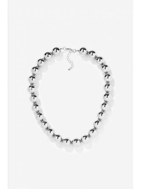Collar maxi bolas, plateado