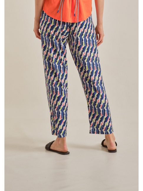 Pantalón punto seda estampado