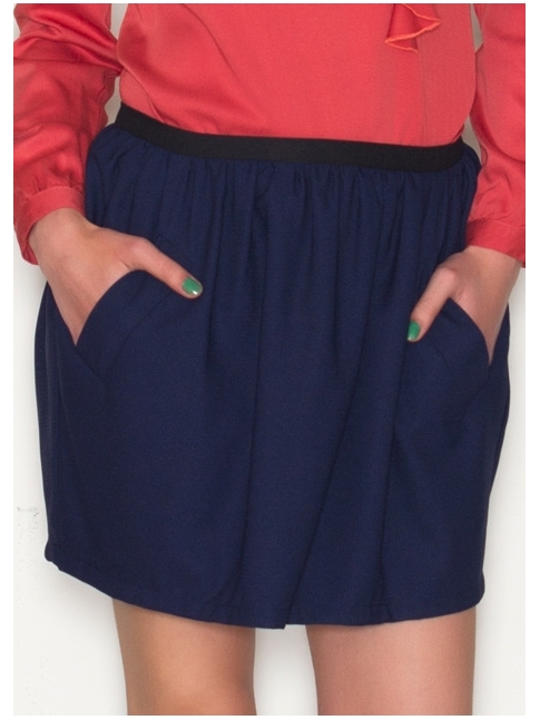 Falda Florida Navy