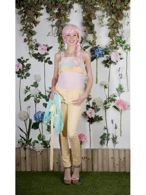 Pitillo con estampado de estrellitas