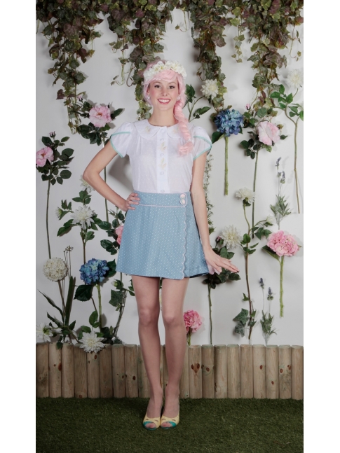 Blusa manga tulipán con bordados