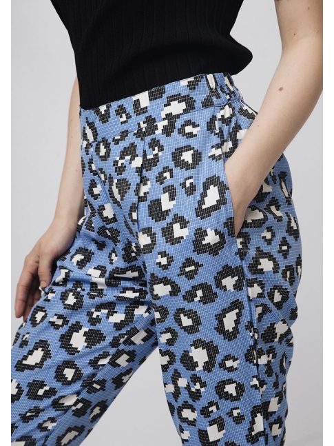 Pantalón leopardo azul