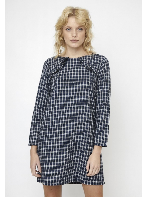 Vestido cuadros azules