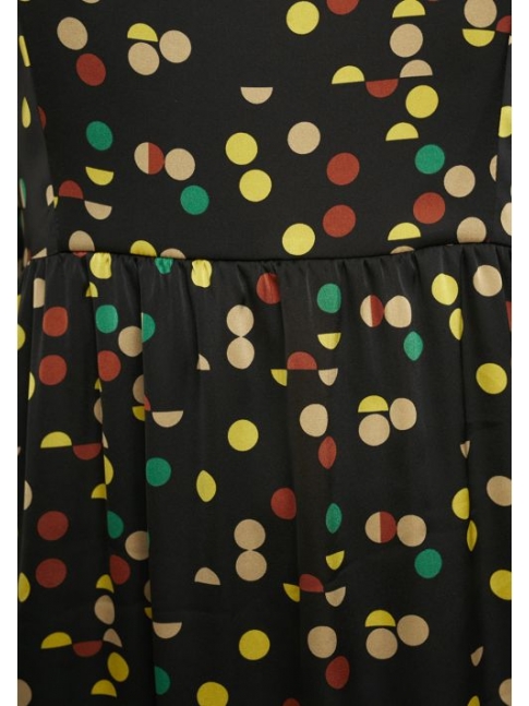 Vestido midi satinado lunares colores