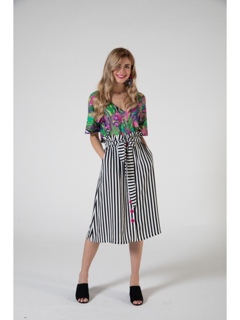 Falda midi rayas lazada