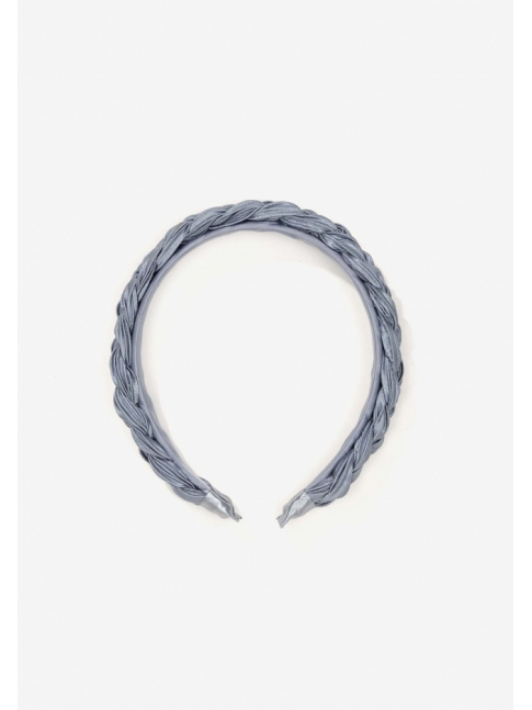 Diadema trenzada azul
