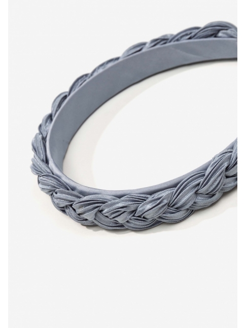 Diadema trenzada azul