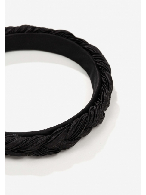 Diadema trenzada negra