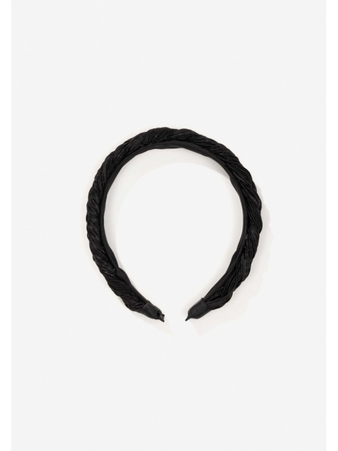 Diadema trenzada negra