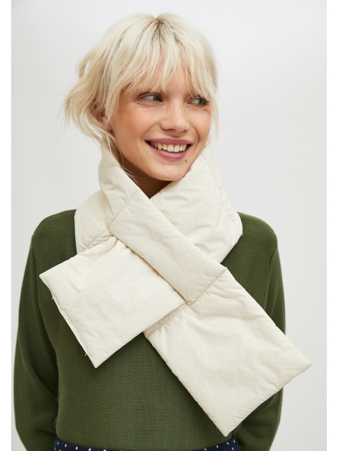 Bufanda acolchada lisa, beige