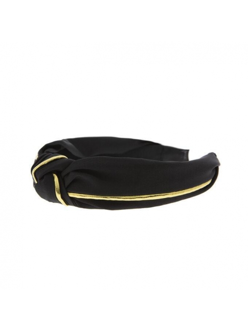 Diadema lisa ribete dorado, 3 colores