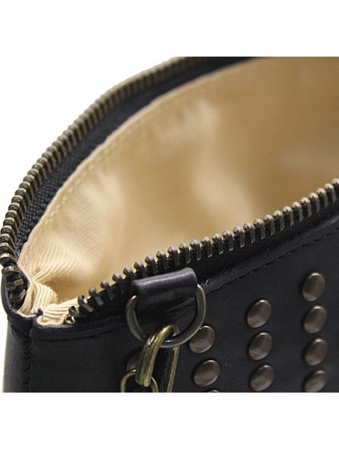 Bolso piel tachas negro