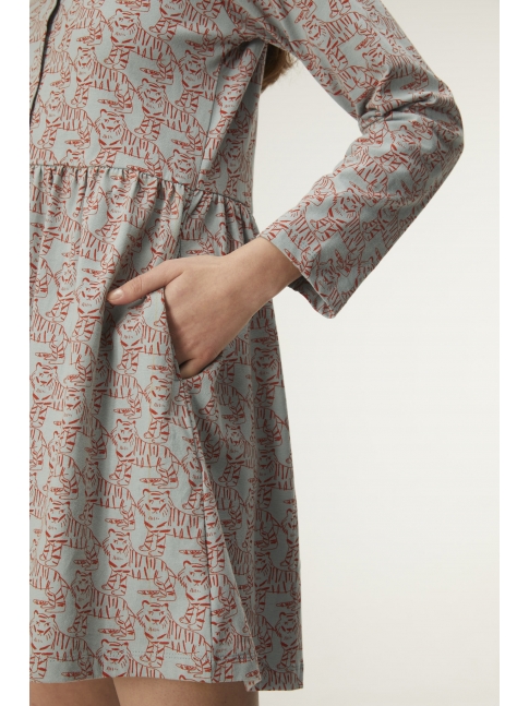 Vestido corto felpa Tigres