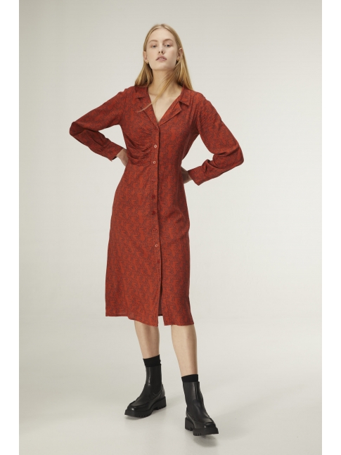 Vestido camisero midi Tigres