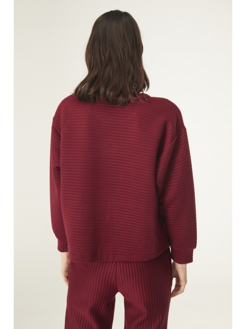 Sudadera acolchada granate